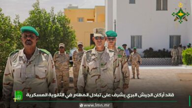 صورة قائد أركان الجيش البري يشرف على تبادل المهام في الثانوية العسكرية